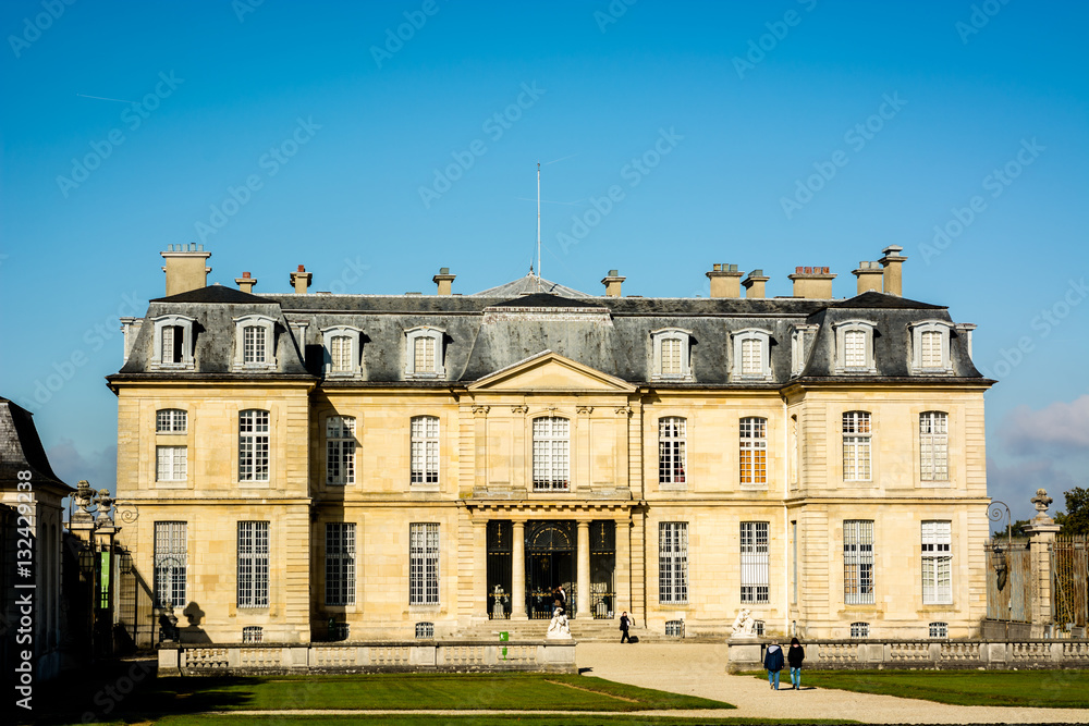 Facade of an ancient French castle