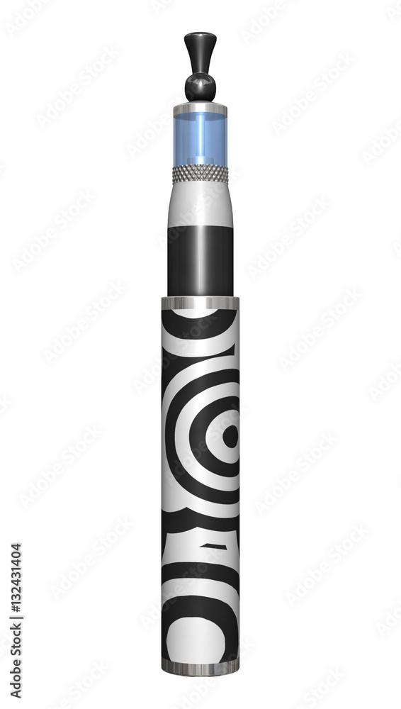 3D Rendering Electronic Cigarette on White 3D Rendering Electronic Cigarette on White