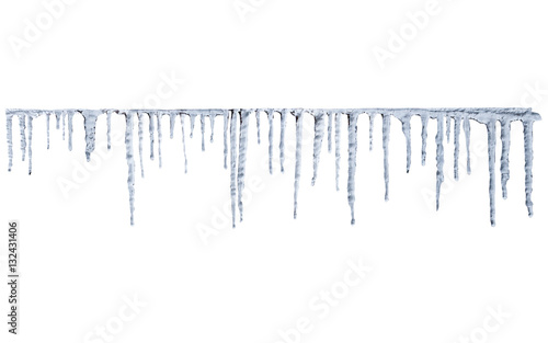 perfect icicles natural and with clipping path for easy copy