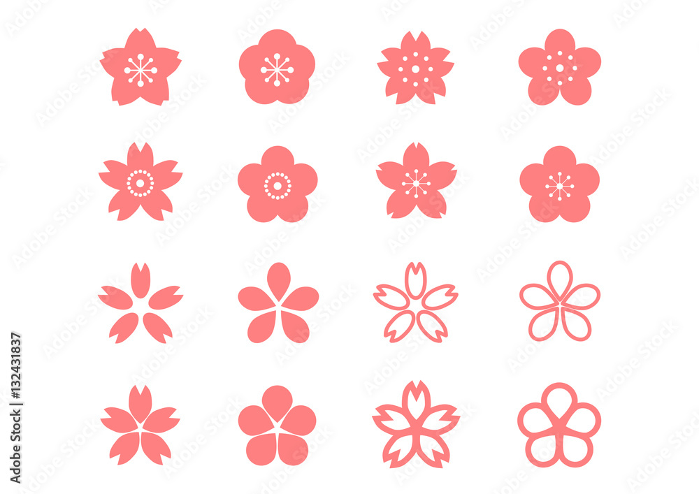 桜 梅 桃 花 アイコン イラスト Stock ベクター Adobe Stock 桜 梅 桃 花 アイコン イラスト Stock ベクター Adobe Stock