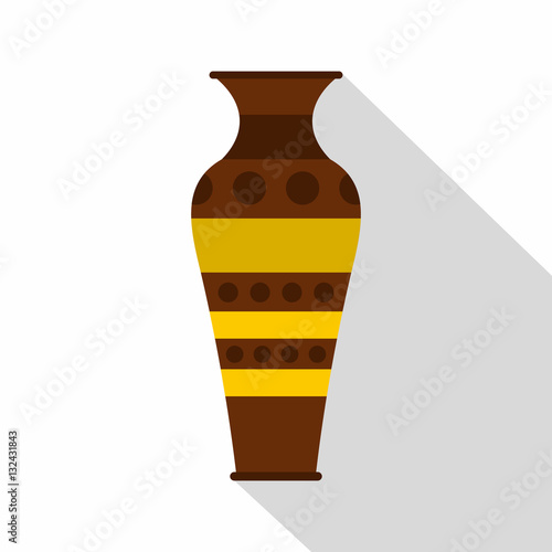 Egyptian pottery vessel icon, flat style