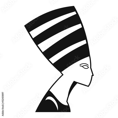 The head of the Egyptian queen icon, simple style