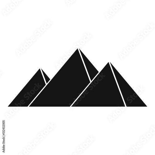 Pyramids in Giza icon, simple style