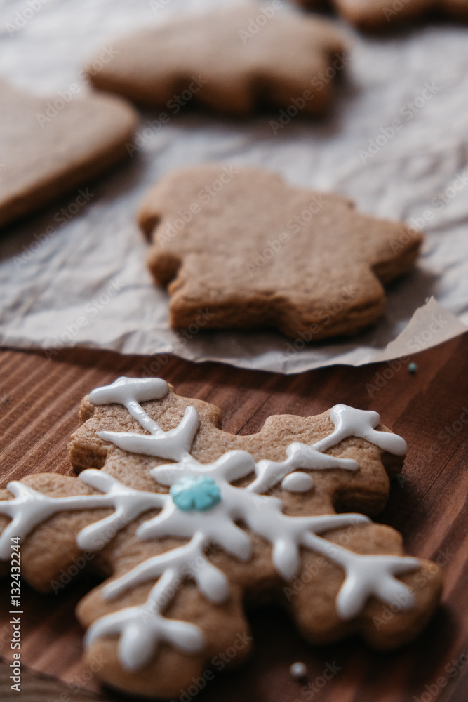 Baking christmas cookies. Baking christmas cookies.