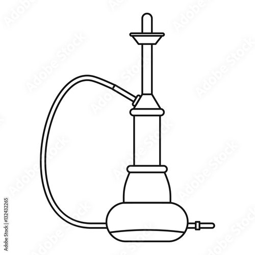 Eastern hookah icon, outline style