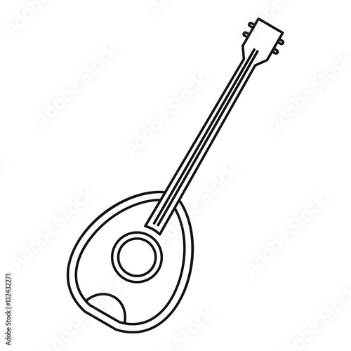 Saz traditional turkish music instrument icon