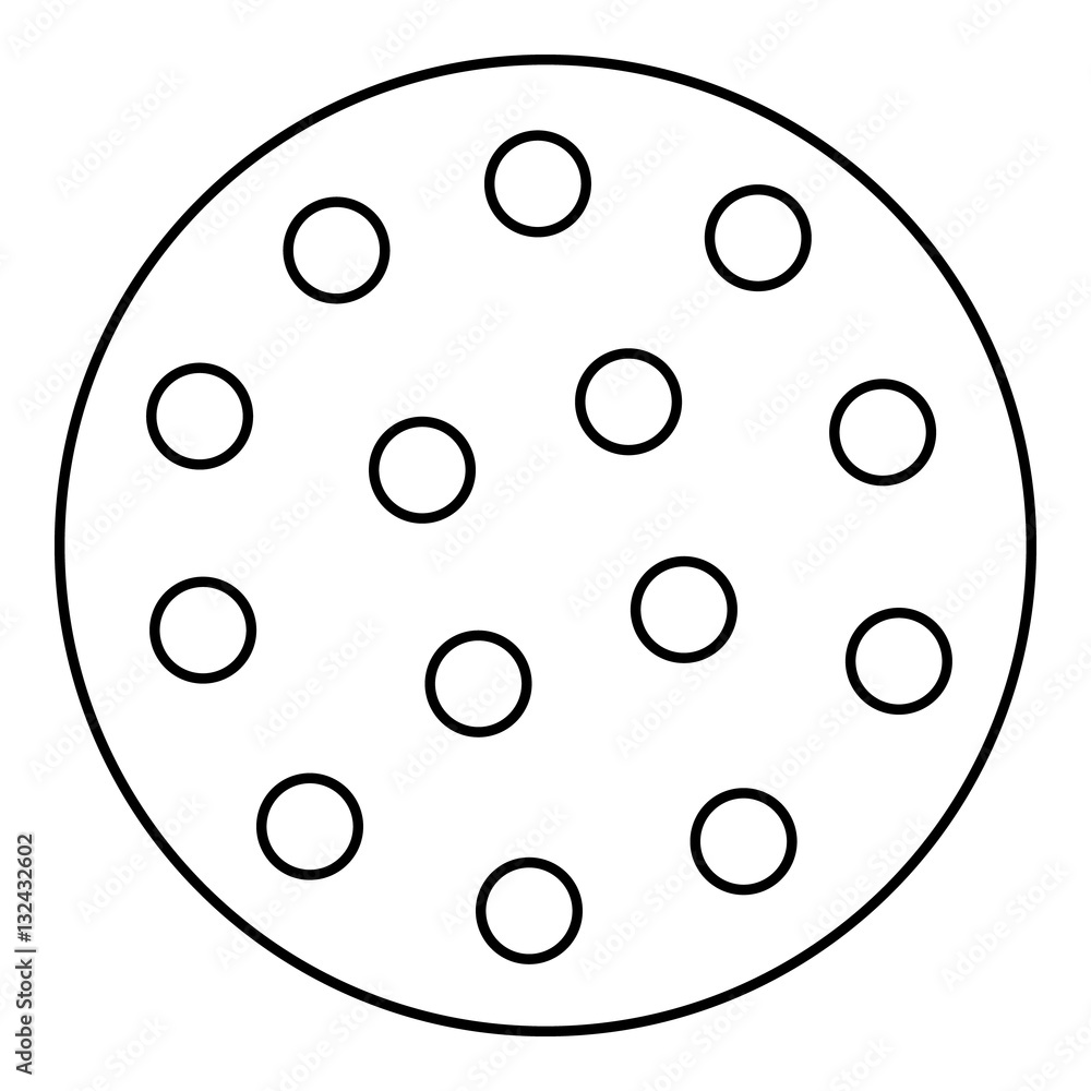 Golf ball icon, outline style Golf ball icon, outline style