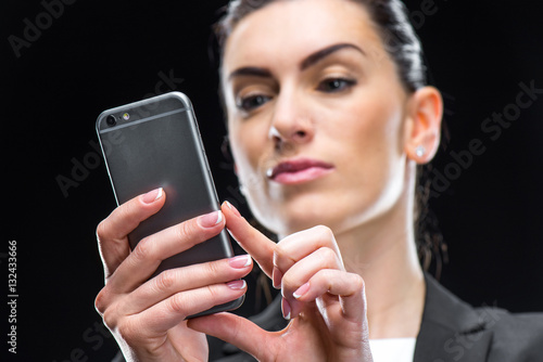 Businesswoman using smartphone