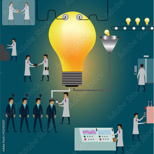 Human come for change idea in lab.