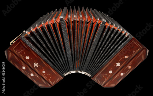 Bandoneon  argentine tango instrument  isolated with path