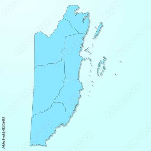 Belize blue map on degraded background vector