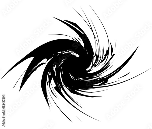 Element(s) with rotating distortion, spiral effect. Abstract geo