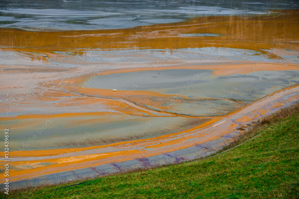 Fototapeta premium Water pollution of cooper mine