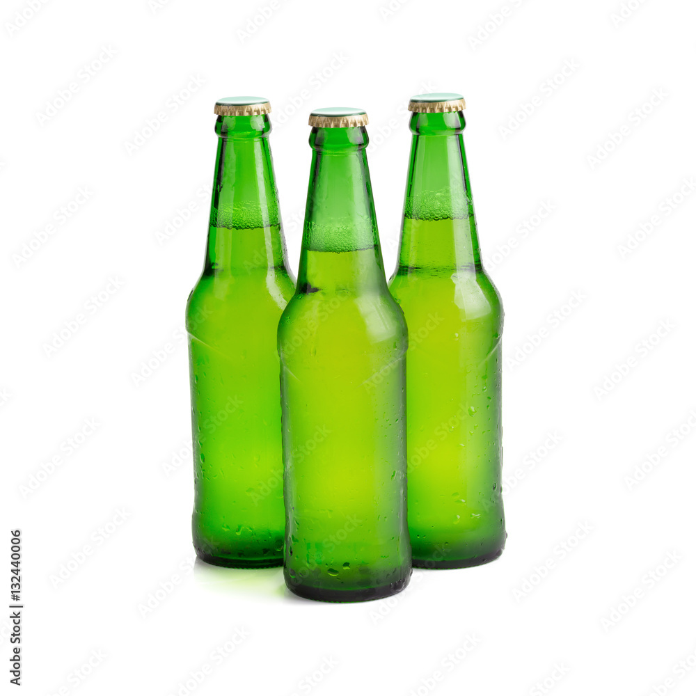beer bottle green isolated on white background. beer bottle green isolated on white background.