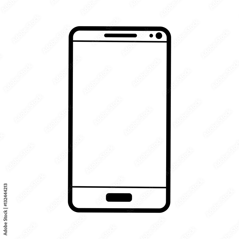 mobile phone icon on white background mobile phone icon on white background