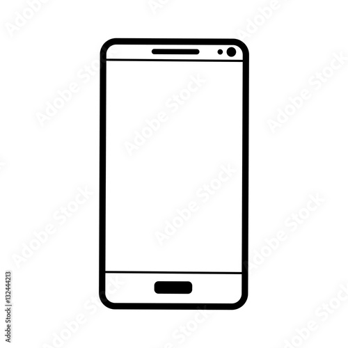 mobile phone icon on white background