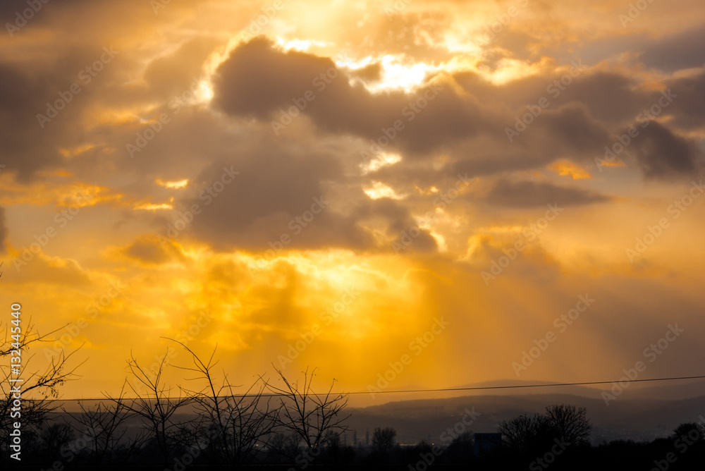 Fototapeta premium Dramatic sunset