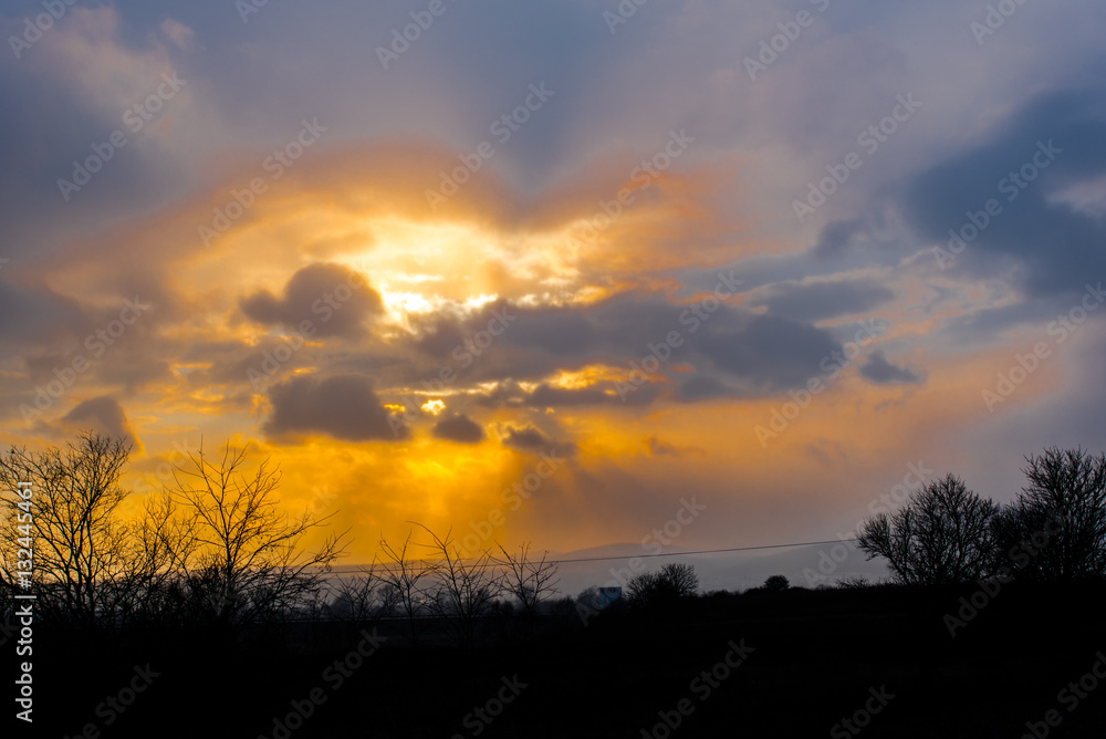 Fototapeta premium Dramatic sunset