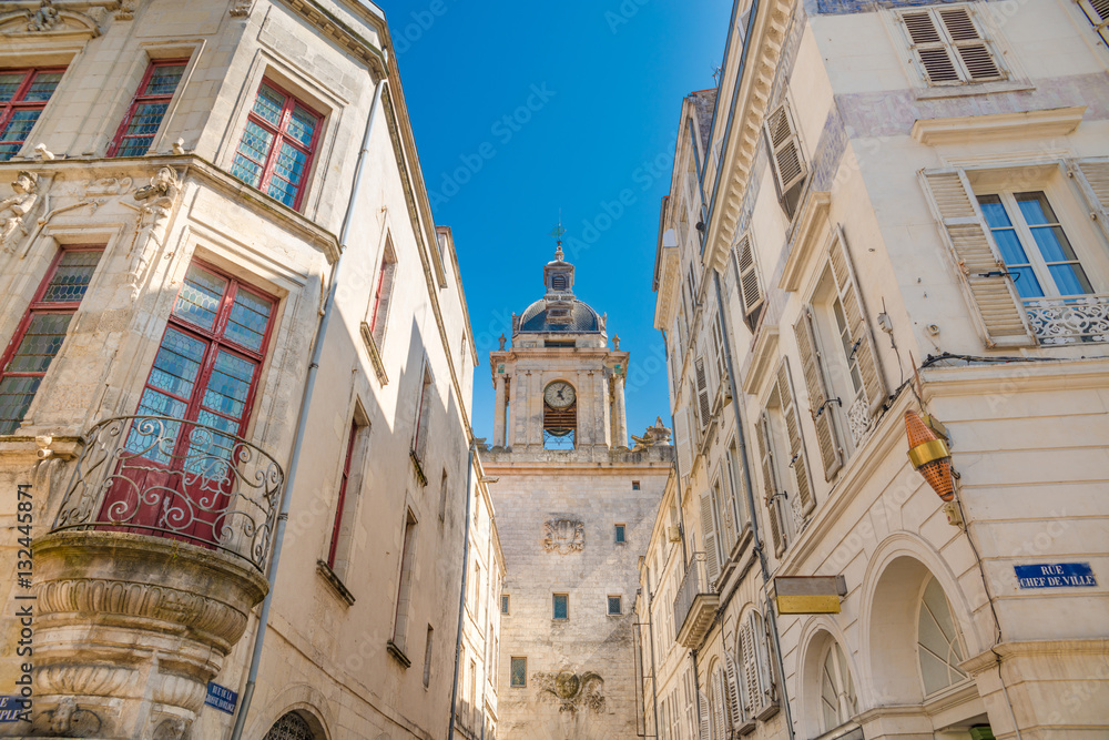 La Rochelle, France - The door of the big clock - Grosse horloge