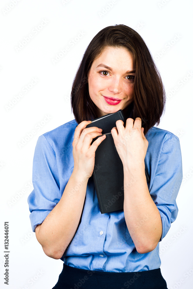 Young girl with books