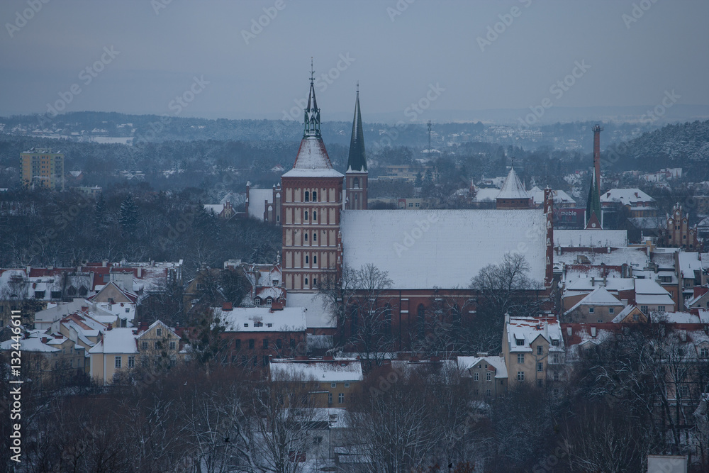 Panorama zimowego Olsztyna