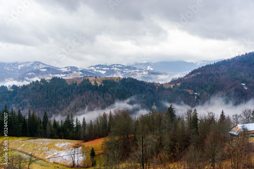 Winter in carpathian mountains