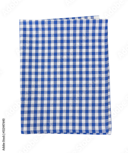 blue checkered napkin