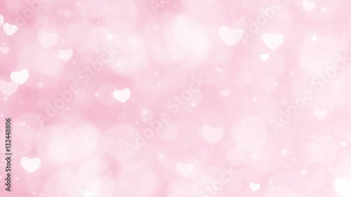 Mothers Day background with particles, sparkles and hearts. Computer generated seamless loop video.