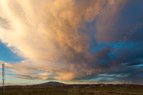 Sunset looking north with La Sal Mountains, UT © BJ