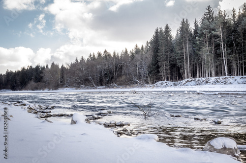 Isar bei Wolfratshausen im Winter © zauberblicke