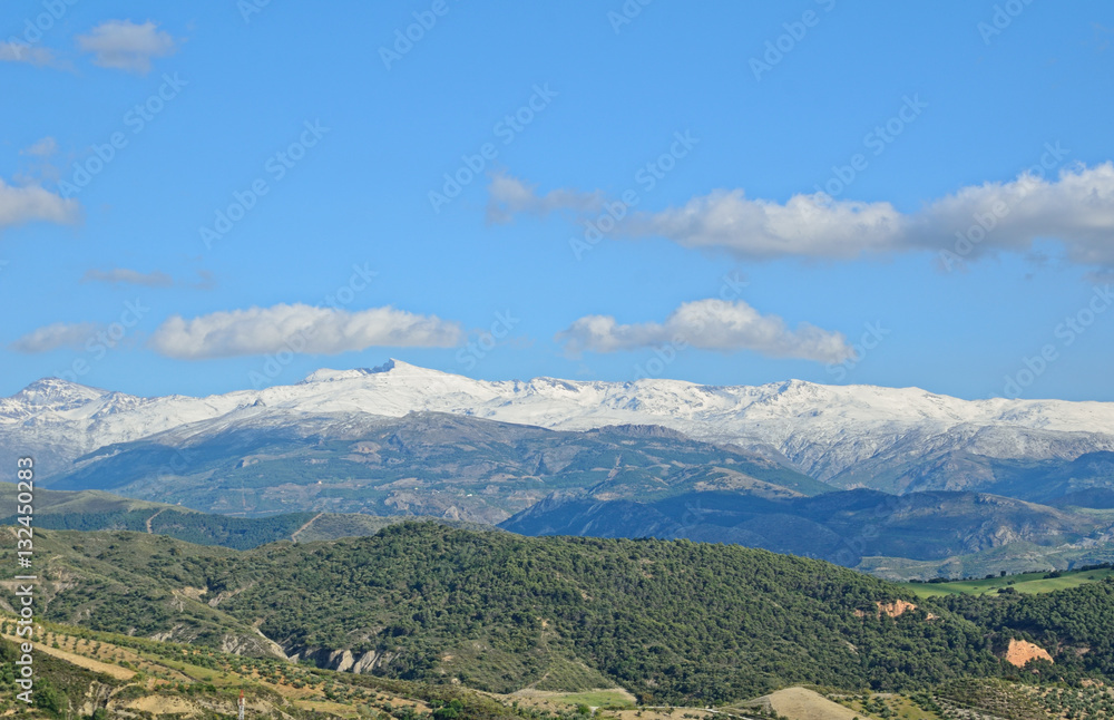 Spanish mountains Sierra Nevada in spring
