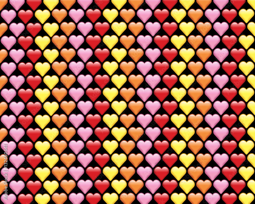 Valentines Hearts Pattern Background Illustration Valentines Hearts Pattern Background Illustration