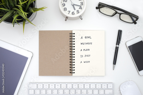 Fotografie Goal without a plan is just a wish quote business