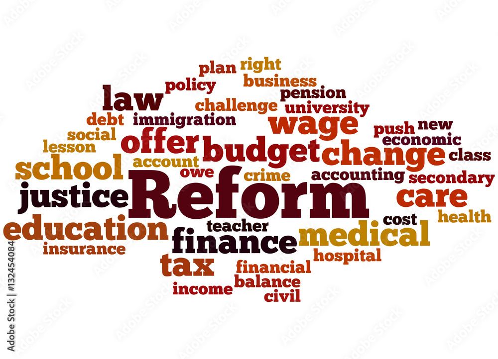 Obraz premium Reform, word cloud concept 5