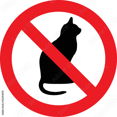 Fototapeta Naklejka Na Ścianę i Meble -  No cats sign