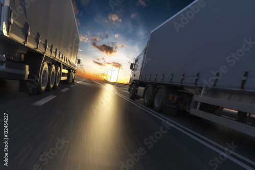 3D rendering of generic transportation concept at dawn