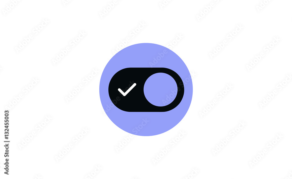 Vector flat modern switch button icon Vector flat modern switch button icon