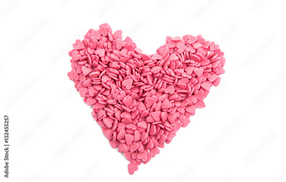 small pink sugar hearts
