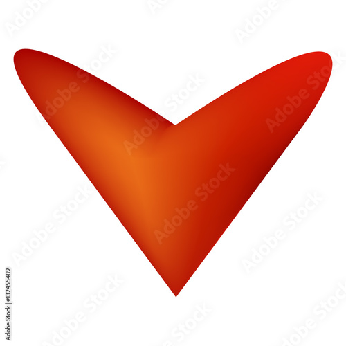 Free Download Red heart. Vector design.  Valentine's Day sign. Isolated on white background - GFXLoad