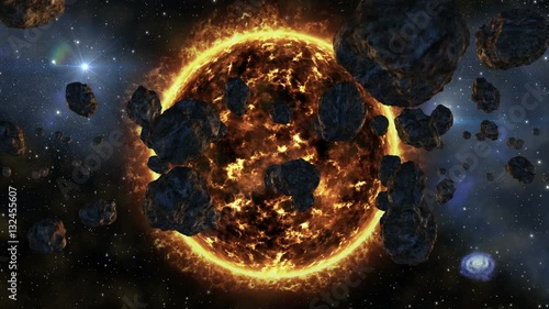 4k UHD space galaxy asteroids supernova exploding star 11607
