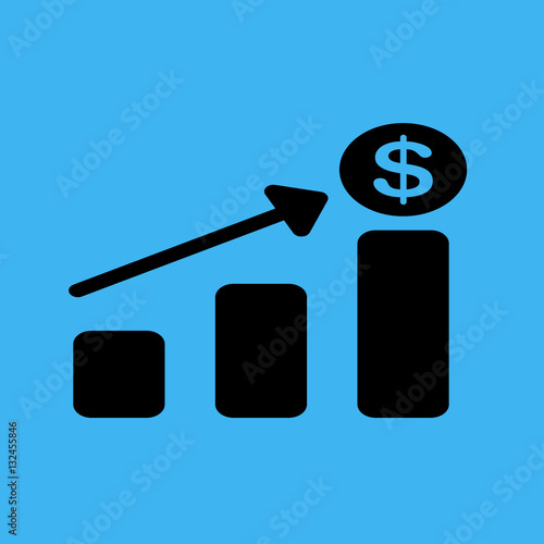 profit icon. flat design