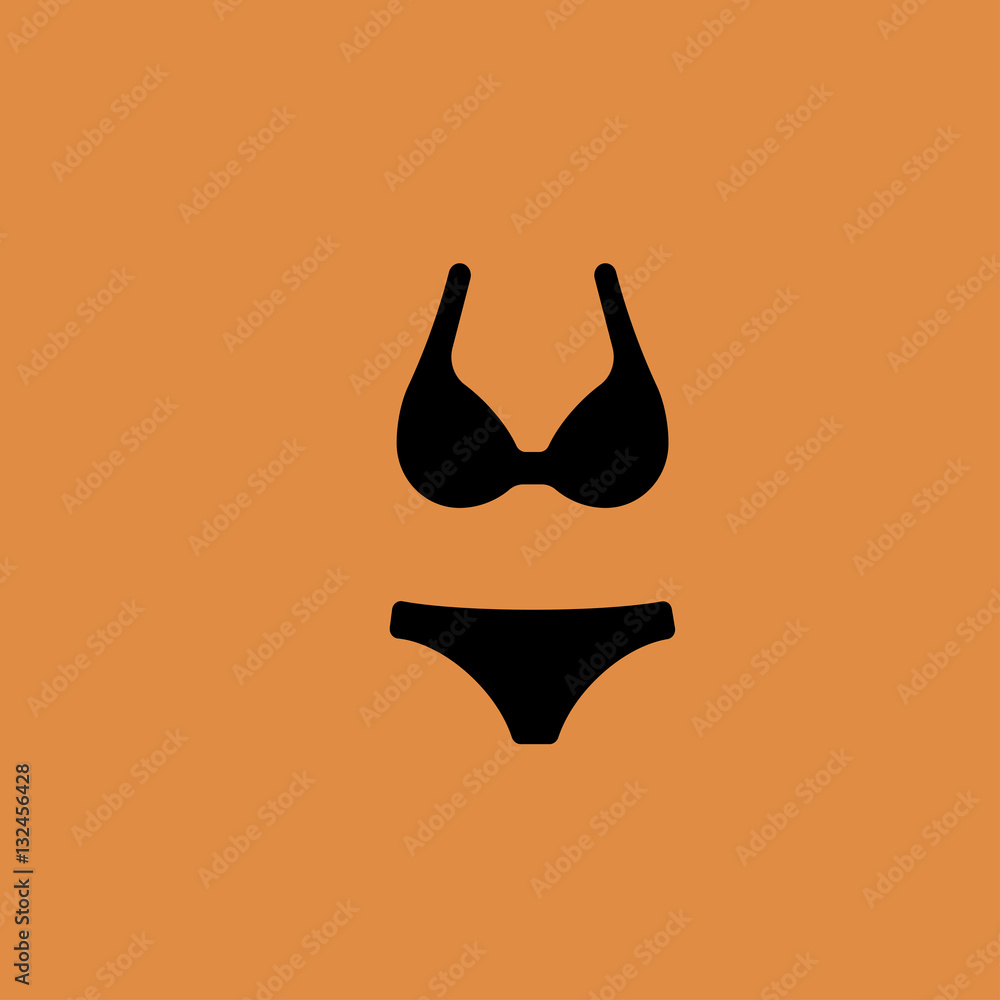 Bikini.icon. flat design