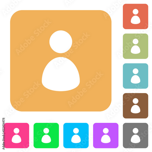 User rounded square flat icons