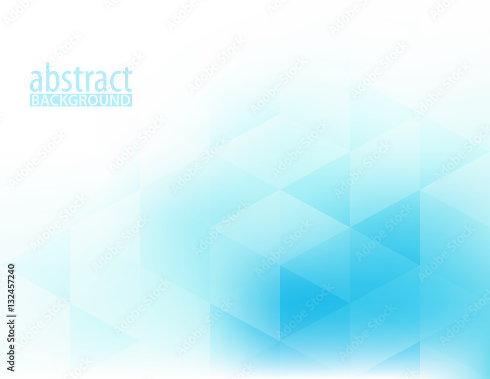 Obraz premium Abstract soft background with blue triangles on a white. Vector