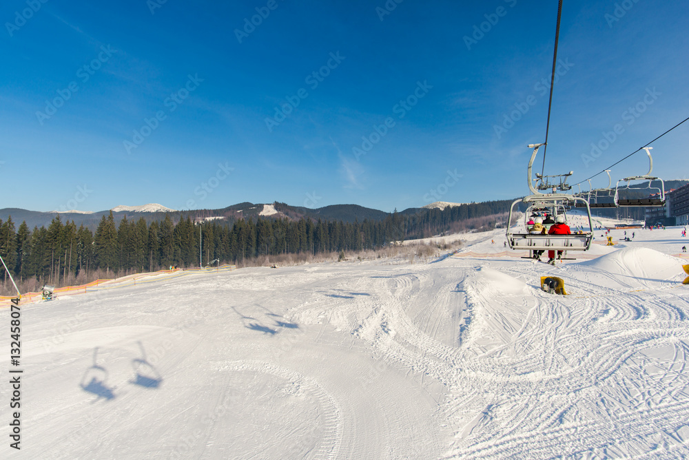 Beautiful ski resort at carpathian mountains Beautiful ski resort at carpathian mountains