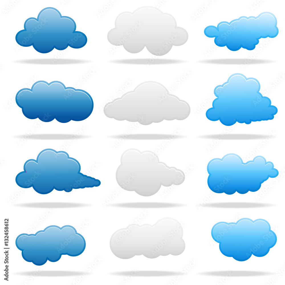 Cloud. Set. Sky. Weather. For your design. Cloud. Set. Sky. Weather. For your design.