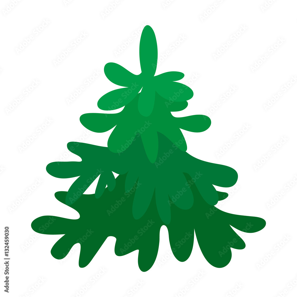 Vector illustration with fir-tree Vector illustration with fir-tree