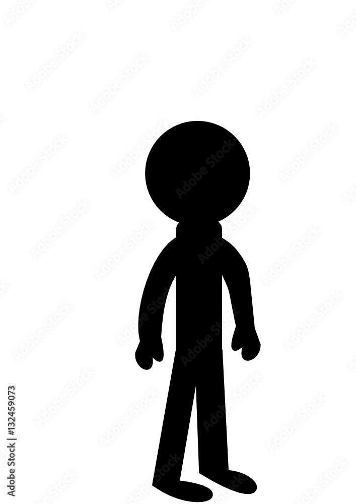 logo black person standing on a white background logo black person standing on a white background
