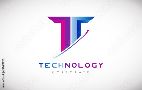 Free Download Tech letter T alphabet  logo icon design - GFXLoad