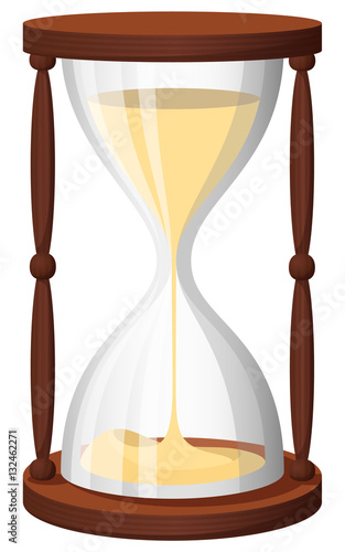 Vector illustration of an hourglass.